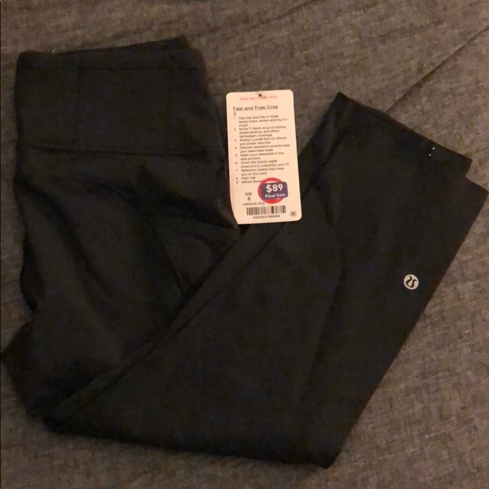 Lululemon Fast and Free Crop II Size 8